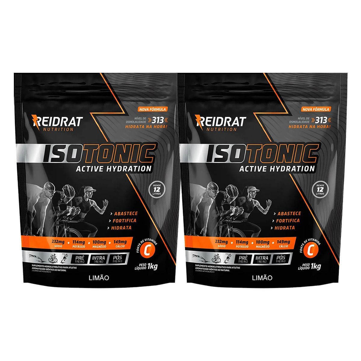 Kit 2X Isotonic Active Hydration - 1000g Refil Lim�o - Reidrat