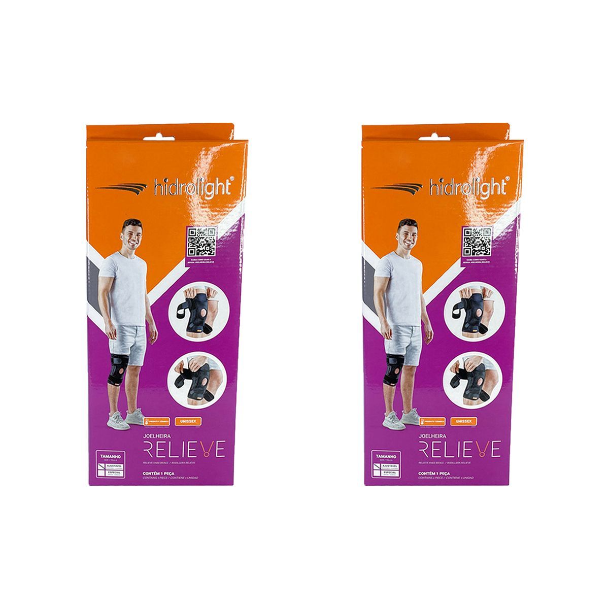 Kit 2X Joelheira Relieve - Tamanho �nico - Hidrolight