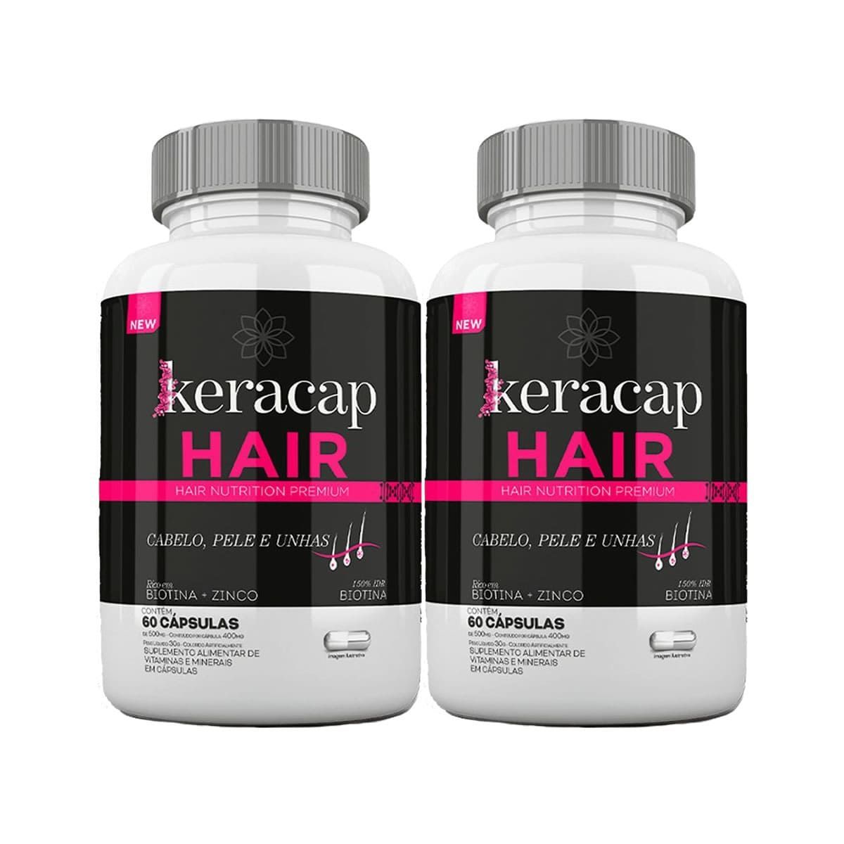 Kit 2X Keracap Hair - 60 C�psulas - Nutrends