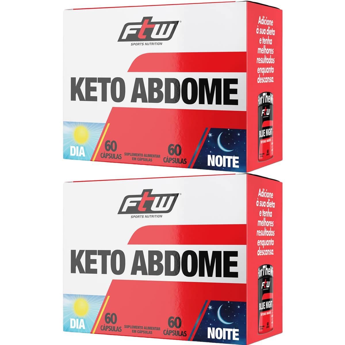 Kit 2X Keto Abdome AM/PM - 120 C�psulas - FTW