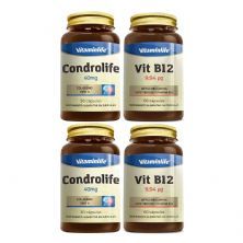 Kit 2X Kit Condrolife 30 C�psulas + Vit B12 60 C�psulas - Vitaminlife