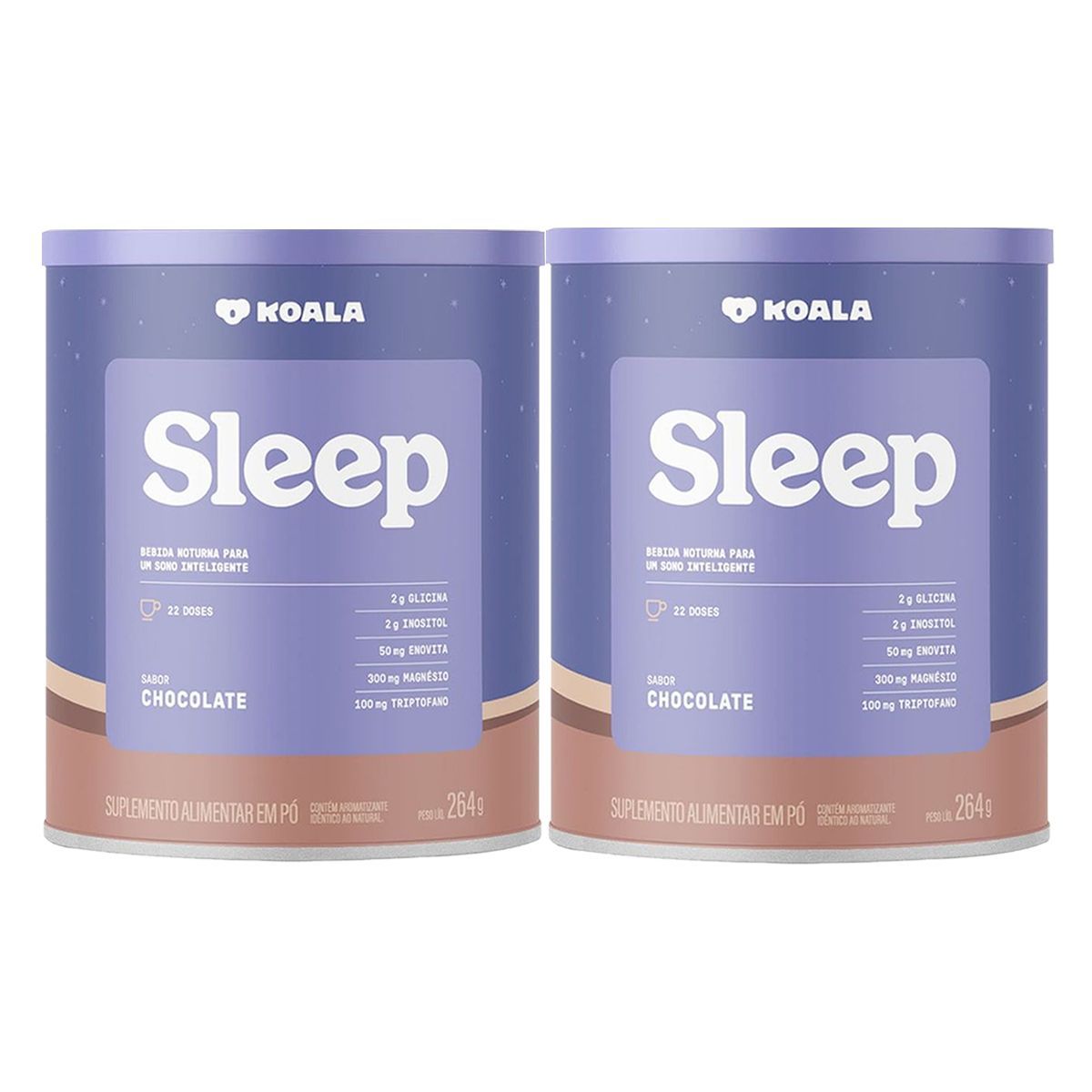 Kit 2X Koala Sleep - 264g Chocolate - Koala
