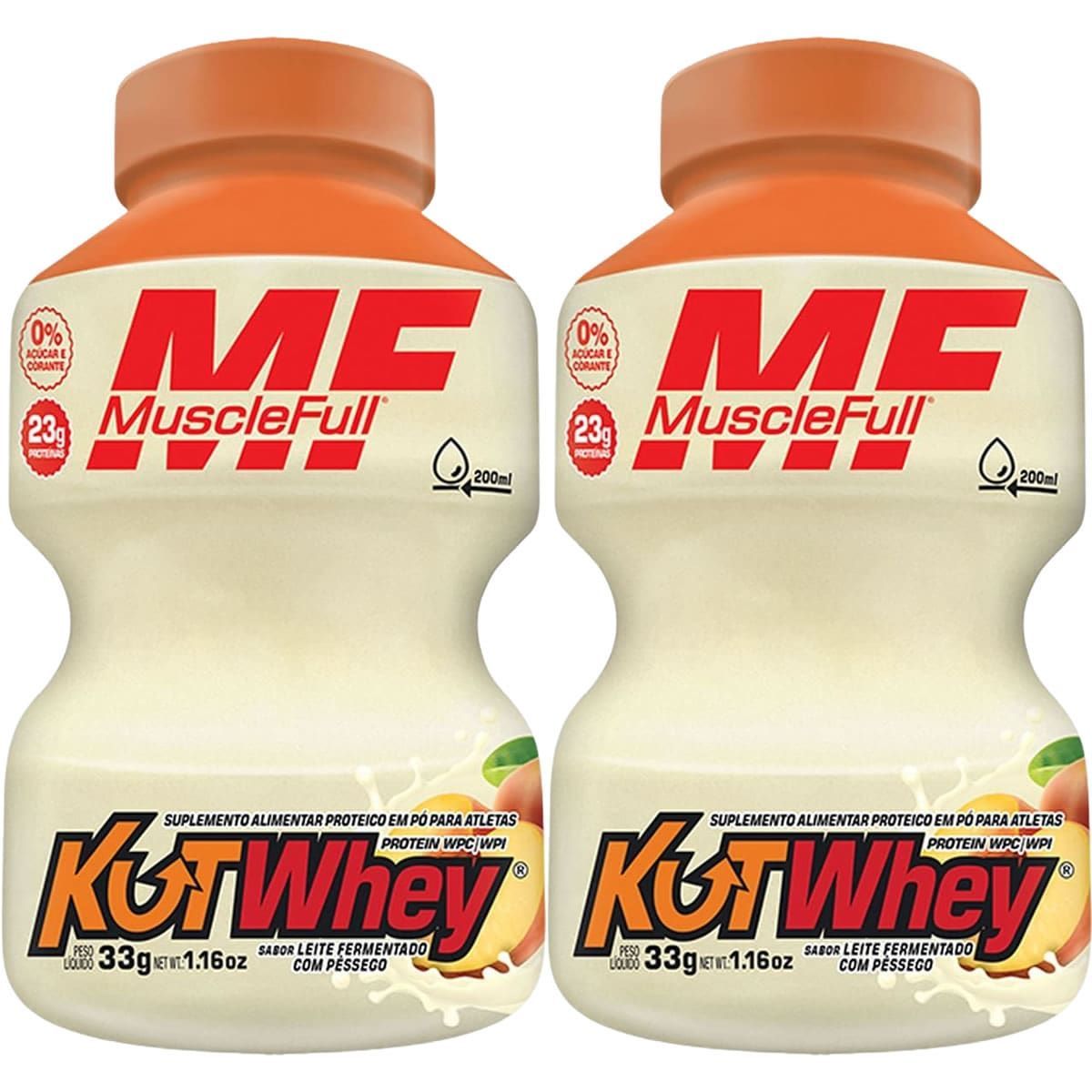Kit 2X Kut Whey Mini - 33g Leite Fermentado com P�ssego - MuscleFull