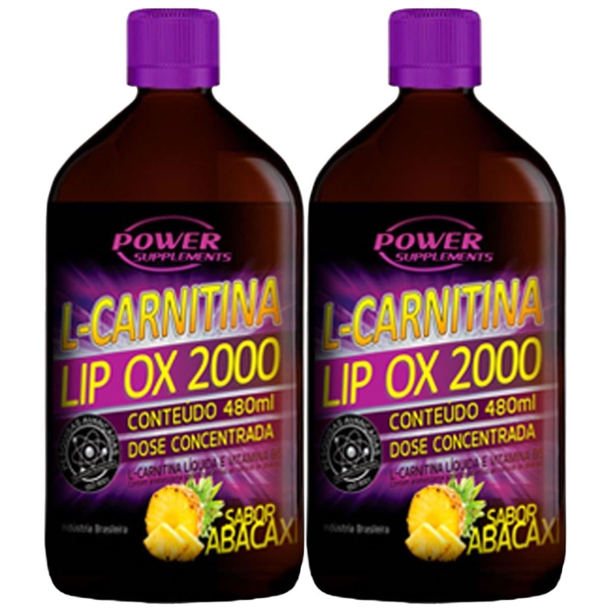 Kit 2X L-Carnitina 2000 - 480ml Abacaxi - Power Supplements