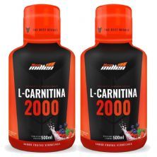 Kit 2X L-Carnitina 2000mg - 500ml Frutas Vermelhas - New millen
