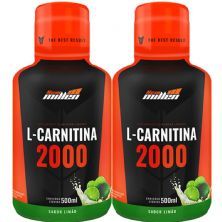 Kit 2X L-Carnitina 2000mg - 500ml Lim�o - New millen