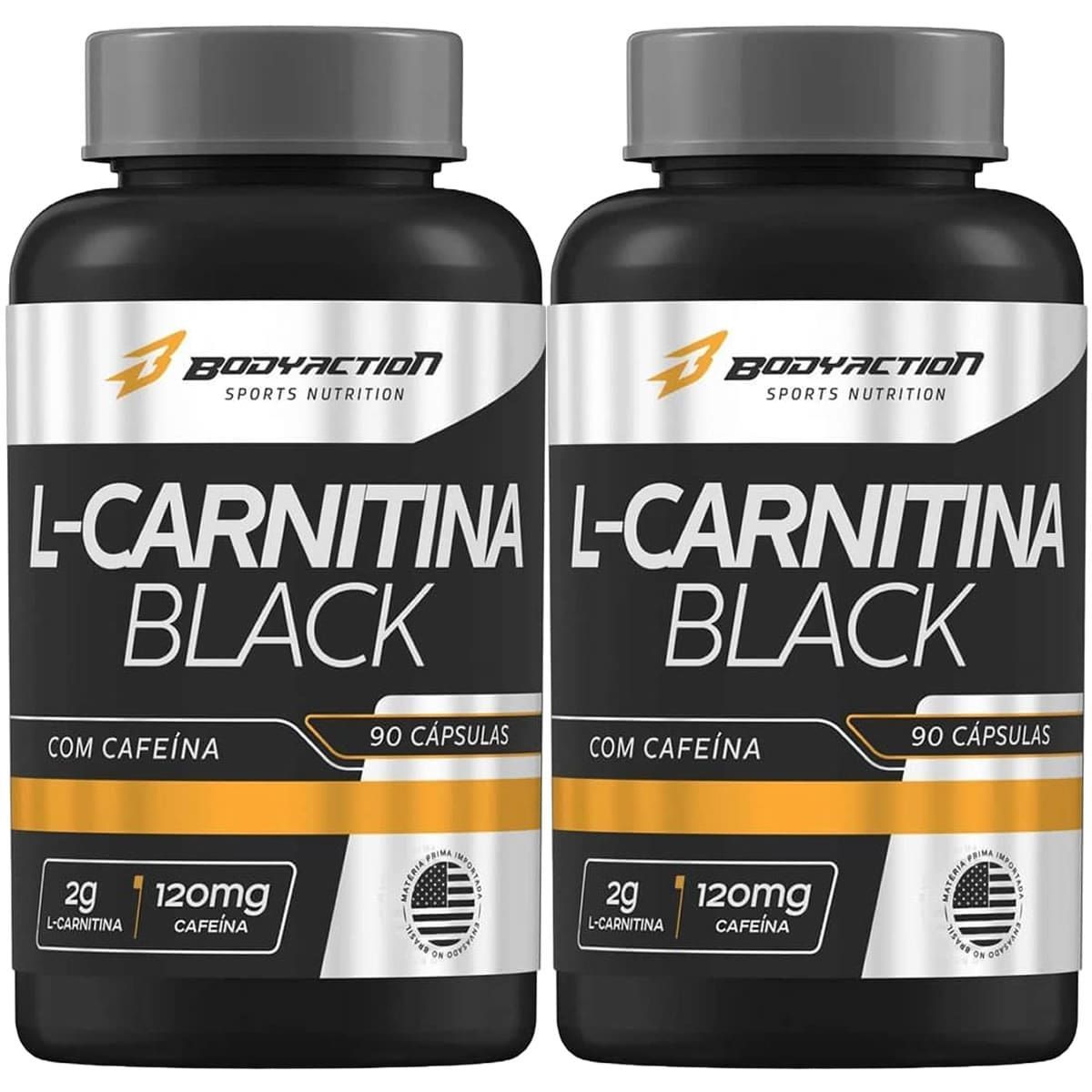 Kit 2X L-Carnitina Black - 90 Capsulas - BodyAction