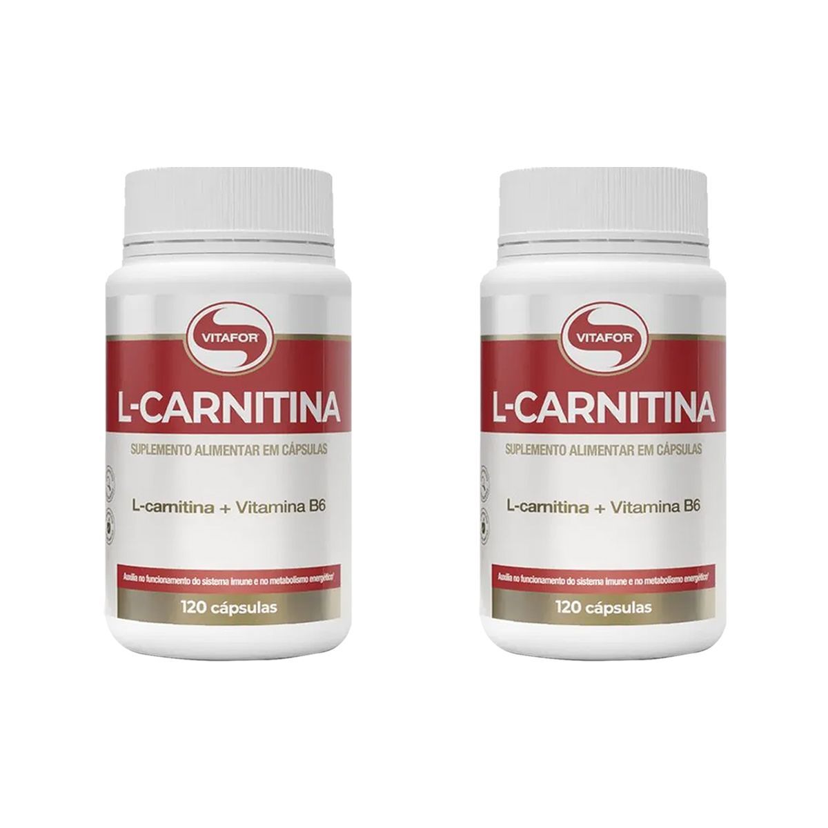Kit 2X L-Carnitina + Vitamina B6 - 120 C�psulas - Vitafor