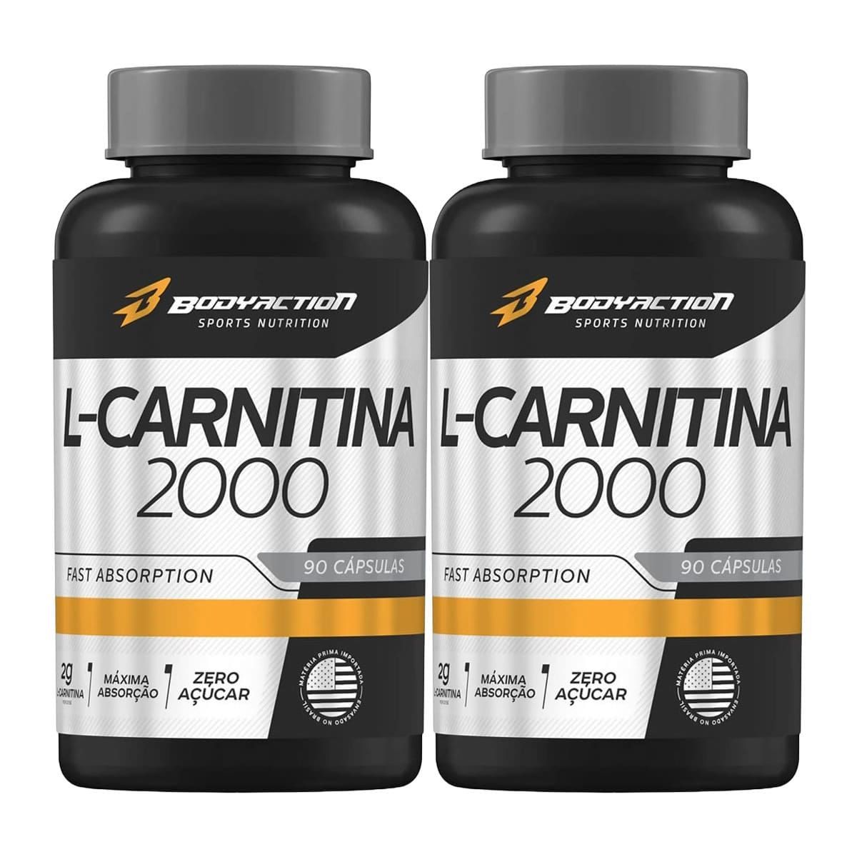 Kit 2X L-Carnitine 2000 - 90 C�psulas - BodyAction