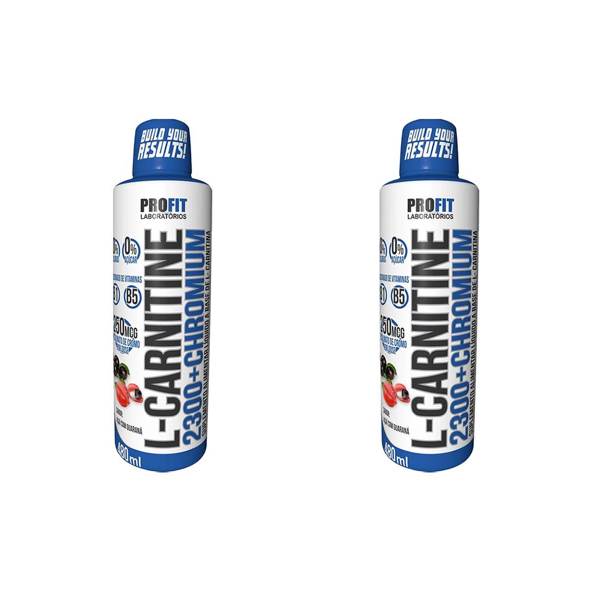 Kit 2X L-Carnitine 2300+Chromium - 480ml A�a� com Guaran� - ProFit