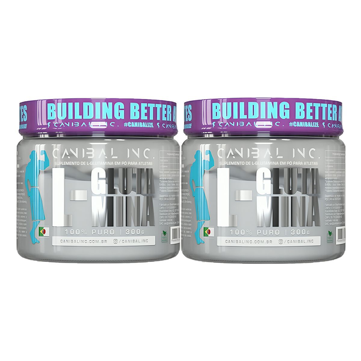Kit 2X L-Glutamina - 300g Natural - Canibal