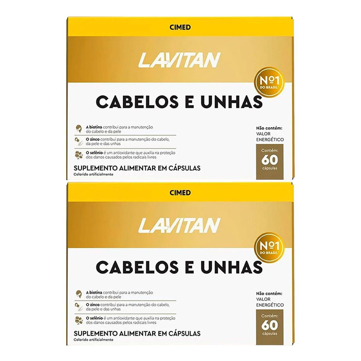 Kit 2X Lavitan Cabelos e Unhas - 60 C�psulas - Cimed