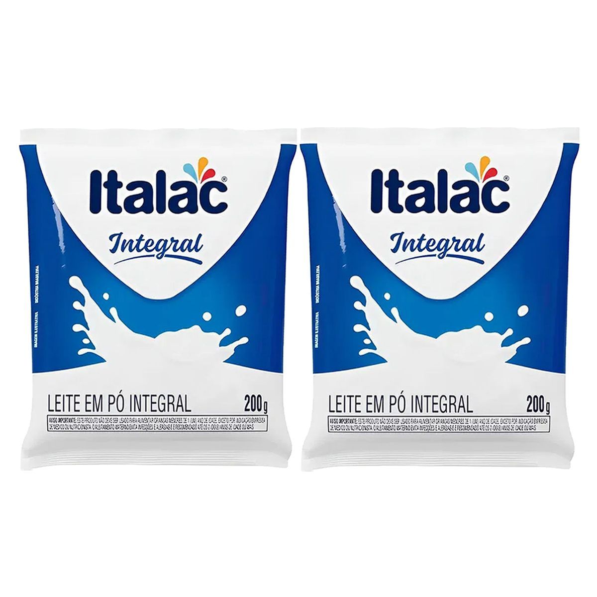 Kit 2X Leite em P� Integral 200g - Italac