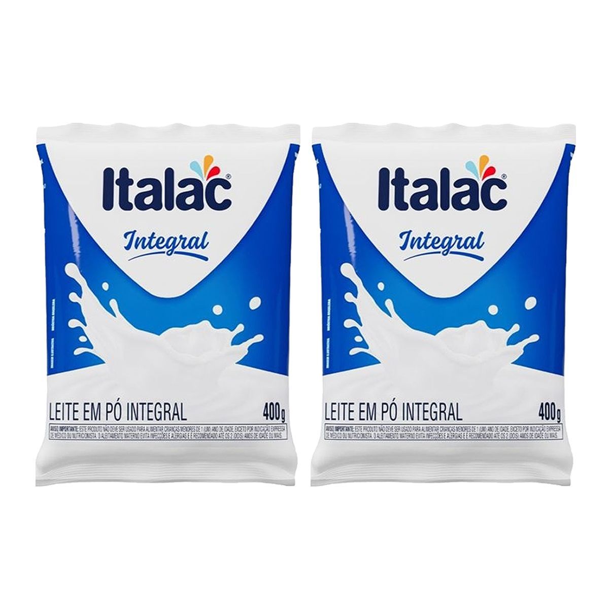 Kit 2X Leite em P� Integral 400g - Italac