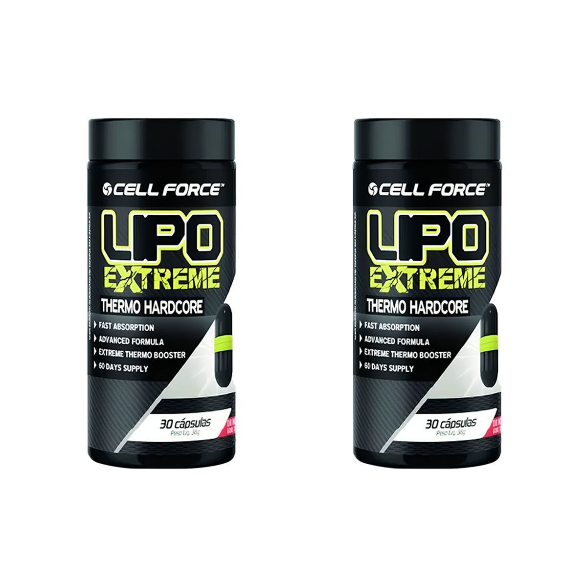 Kit 2X Lipo Extreme - 30 C�psulas - Cell Force