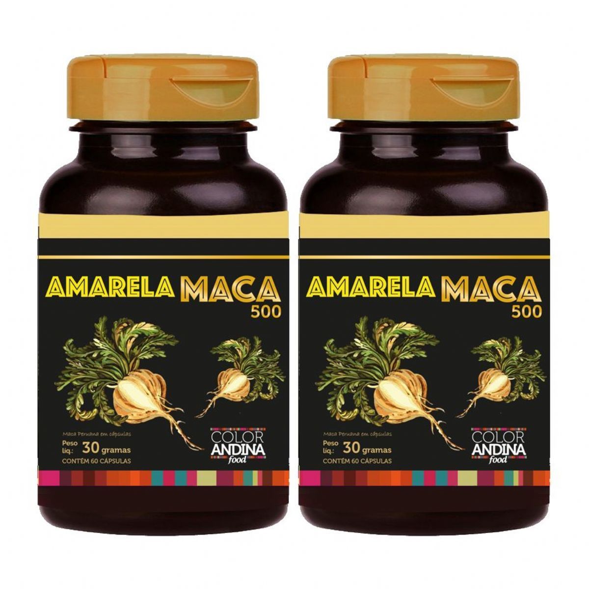 Kit 2X Maca Peruana - 60 C�psulas - Color Andina