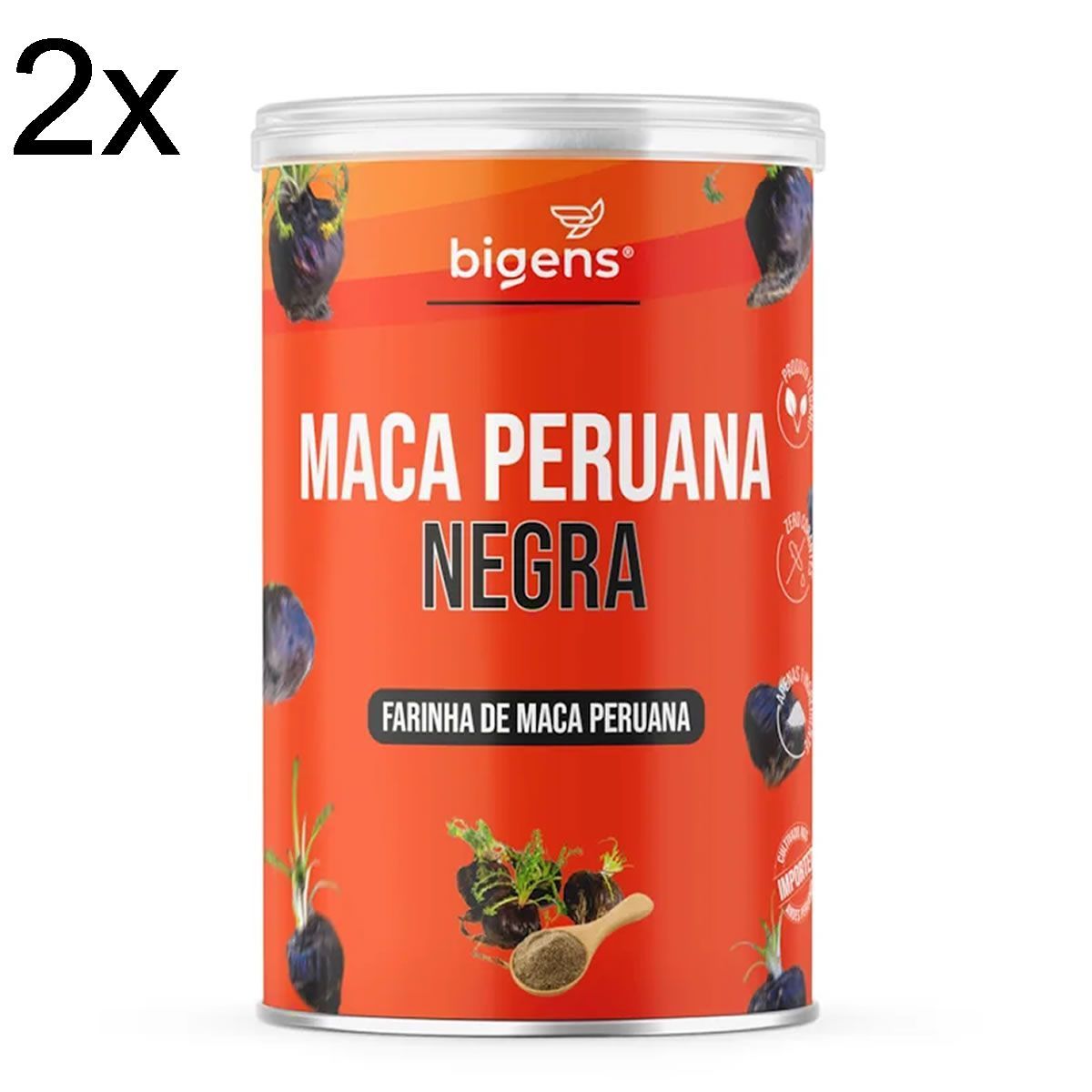 Kit 2X Maca Peruana Negra em P� - 150g - Bigens