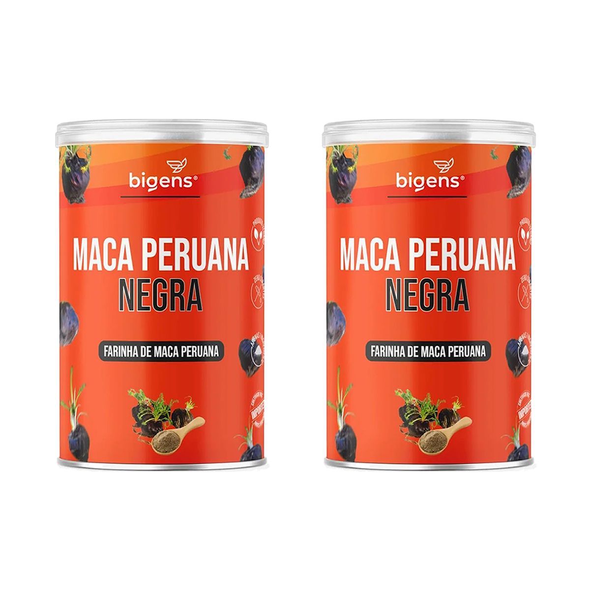 Kit 2X Maca Peruana Negra em P� - 150g - Bigens