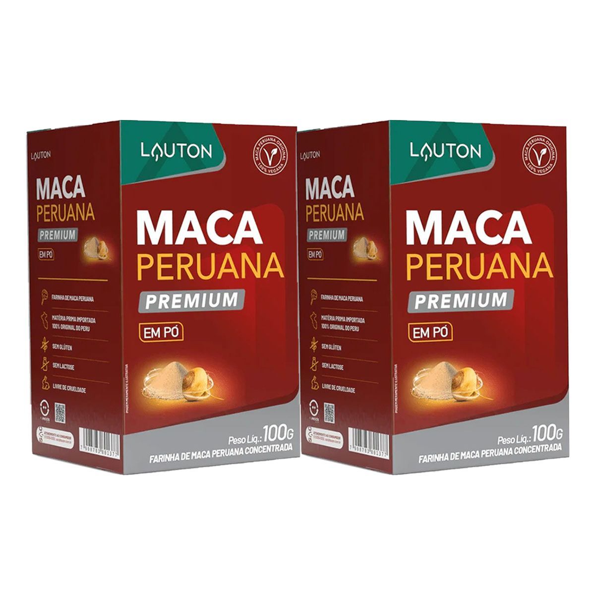 Kit 2X Maca Peruana Premium em P� - 100g - Lauton Nutrition