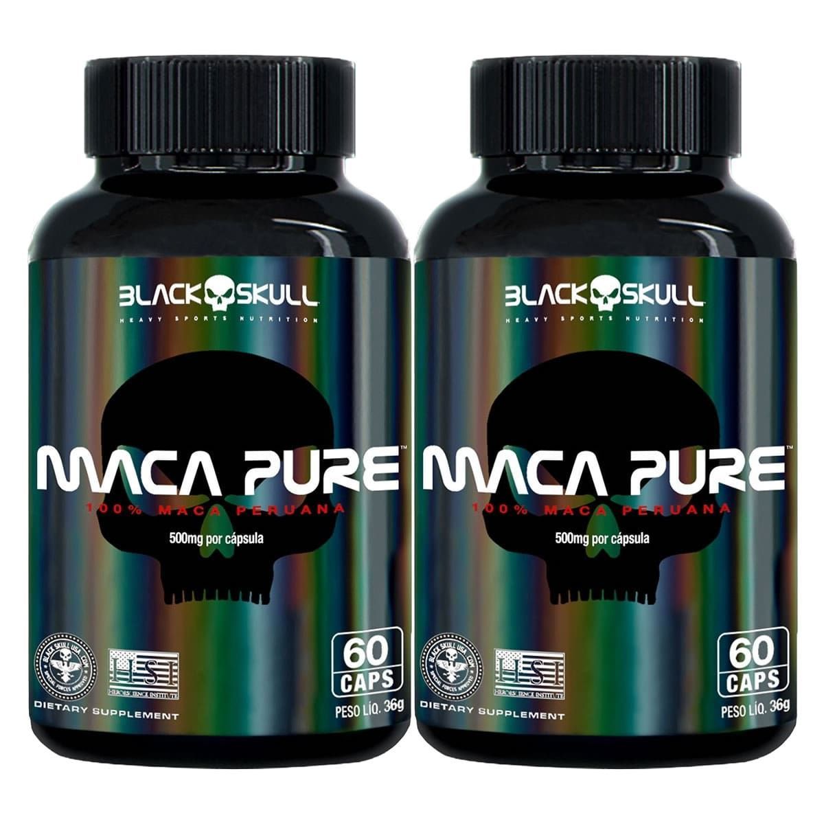 Kit 2X Maca Pure - 60 C�psulas - Black Skull