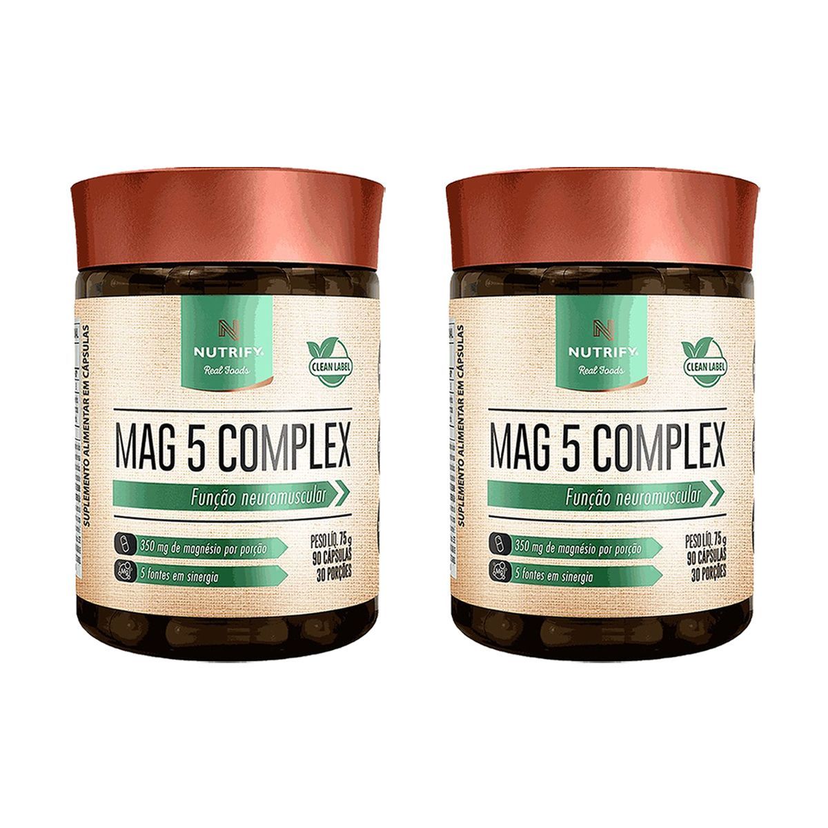 Kit 2X Mag 5 Complex - 90 C�psulas - Nutrify