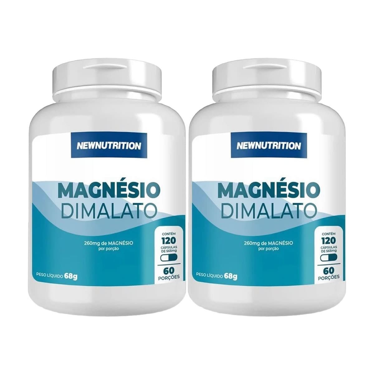Kit 2X Magn�sio Dimalato - 120 C�psulas - NewNutrition