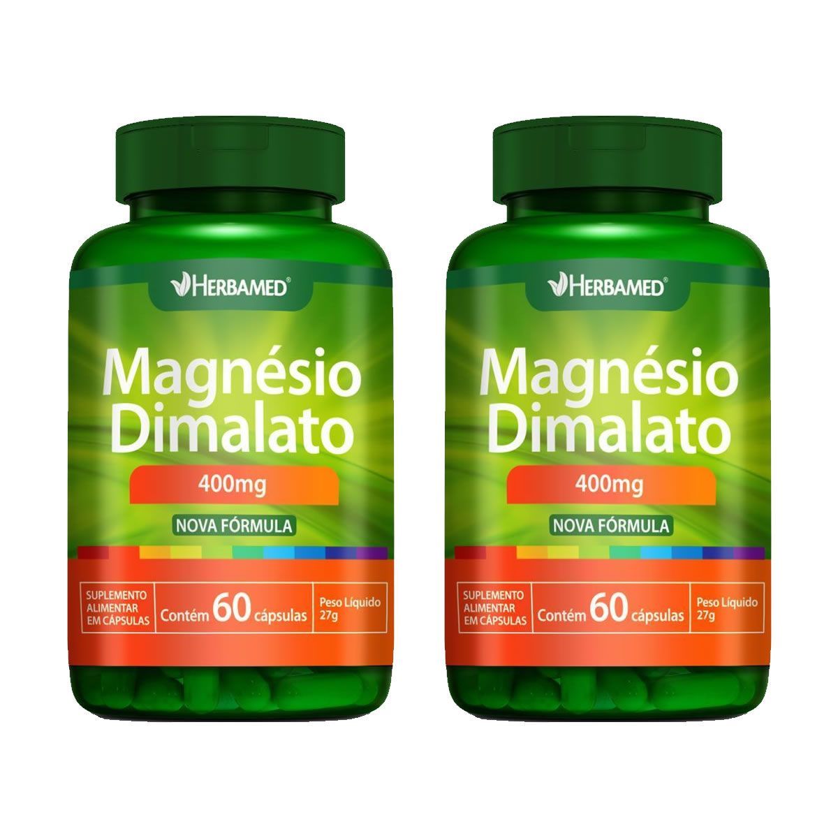Kit 2X Magn�sio Dimalato - 60 C�psulas - Herbamed