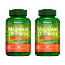 Kit 2X Magn�sio Dimalato - 60 C�psulas - Herbamed