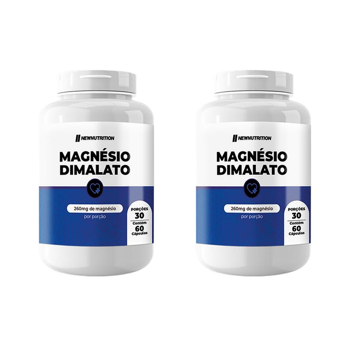 Kit 2X Magn�sio Dimalato - 60 C�psulas - NewNutrition