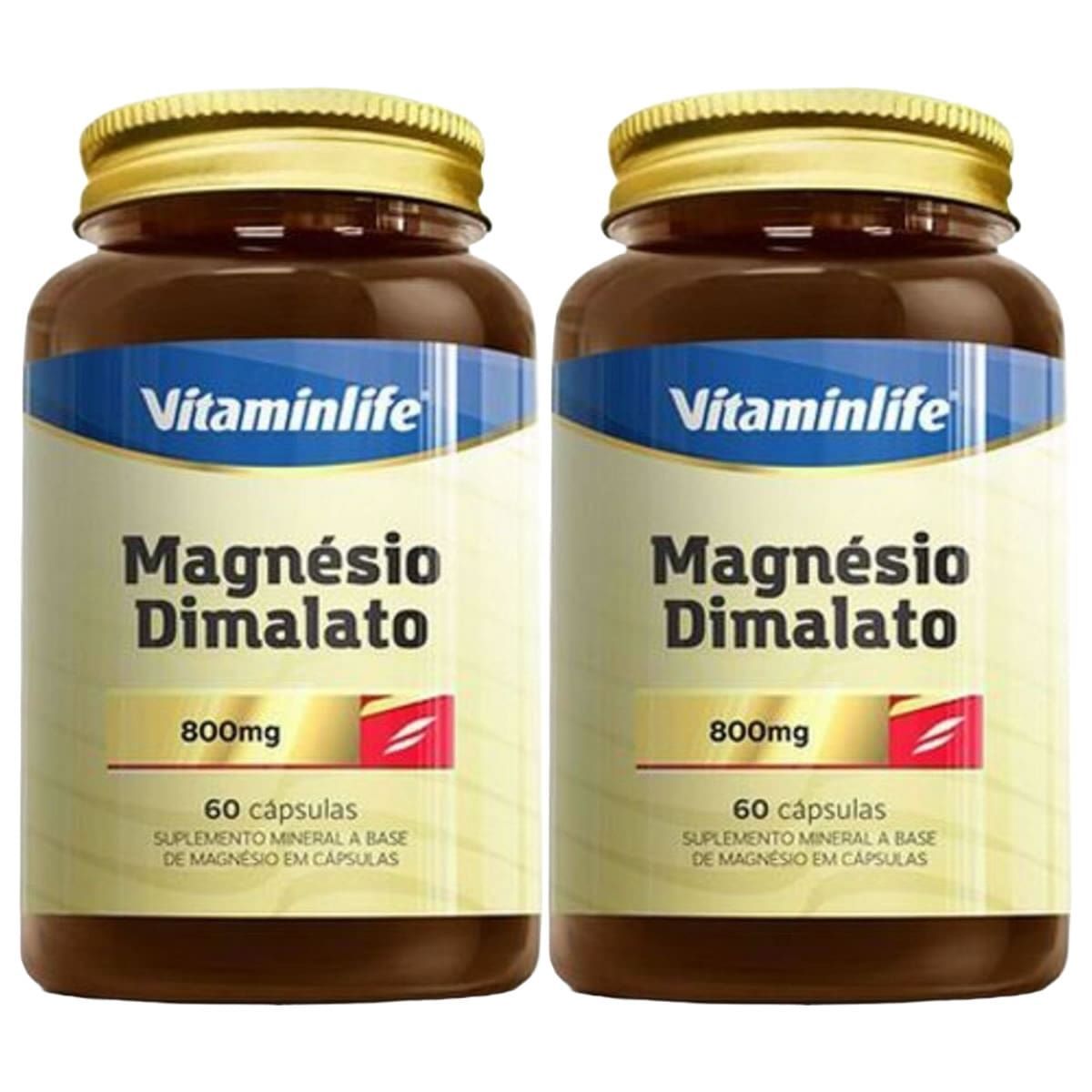 Kit 2X Magn�sio Dimalato - 60 C�psulas - Vitaminlife