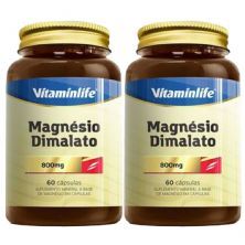 Kit 2X Magn�sio Dimalato - 60 C�psulas - Vitaminlife