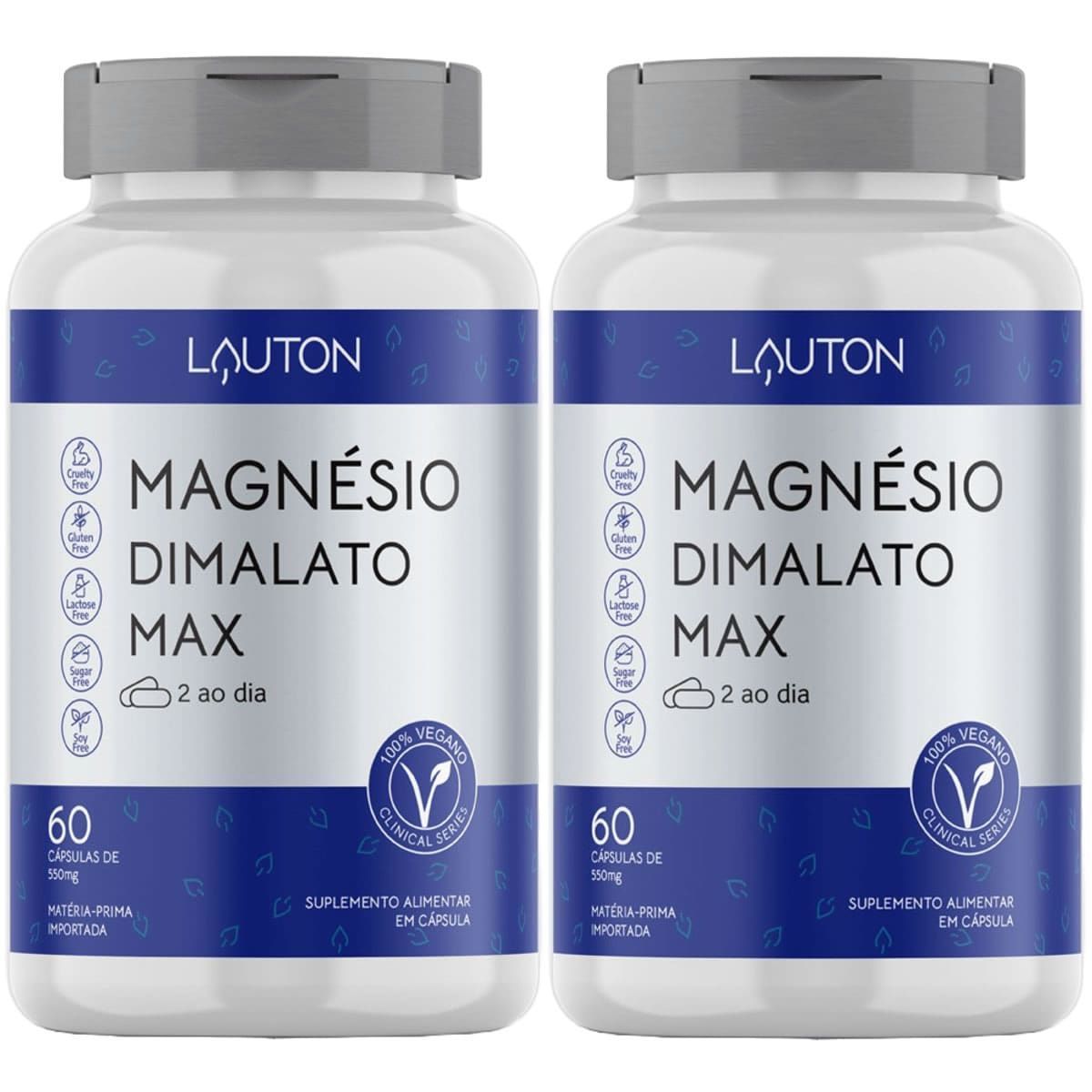 Kit 2X Magn�sio Dimalato Max - 60 C�psulas - Lauton Nutrition