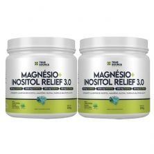 Kit 2X Magnesio + Inositol Relief 3.0 - 350g Capim Lim�o, Hortela e Erva Doce - True Source