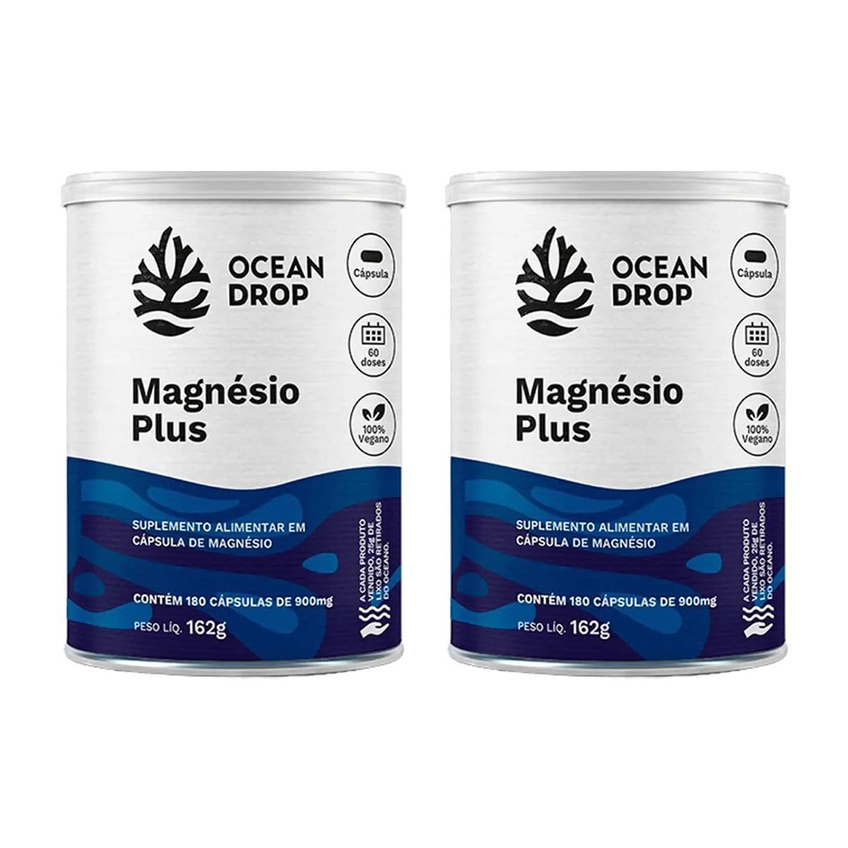 Kit 2X Magn�sio Plus - 180 C�psulas - Ocean Drop