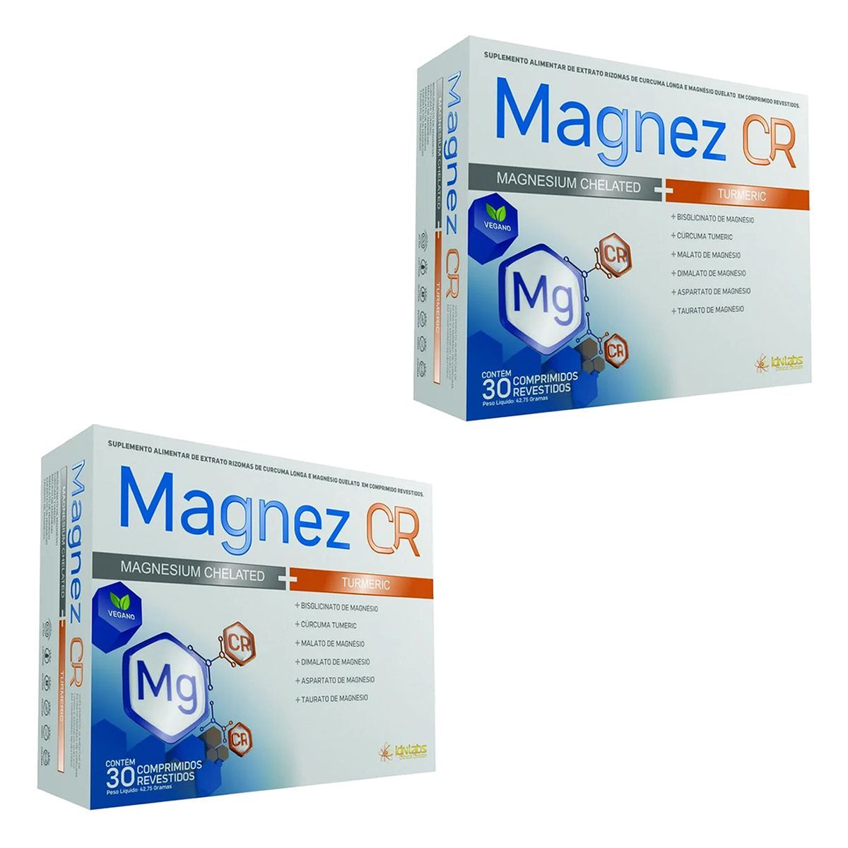 Kit 2X Magnez CR - 30 Comprimidos - IDN Labs