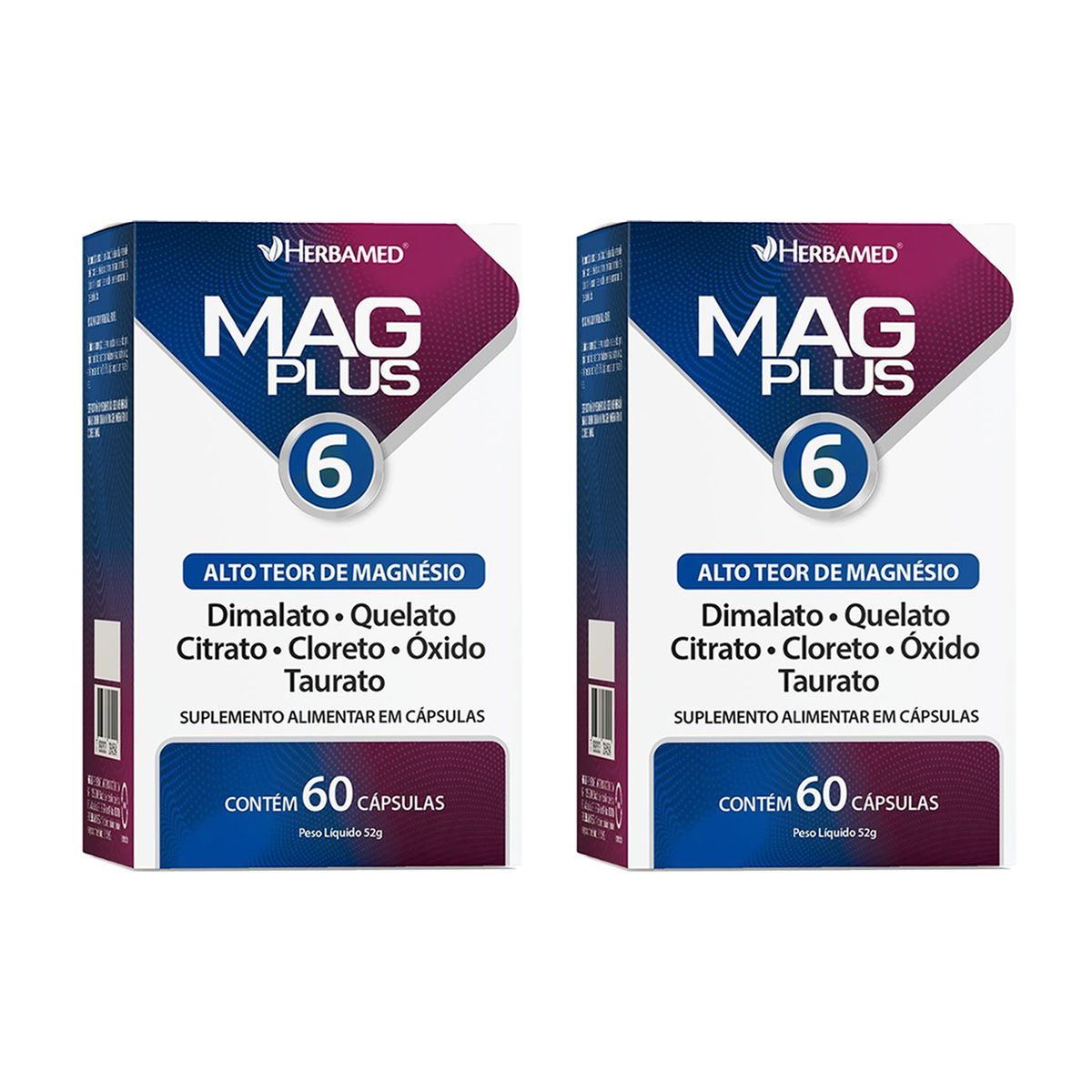 Kit 2X MagPlus 6 - 60 C�psulas - Herbamed