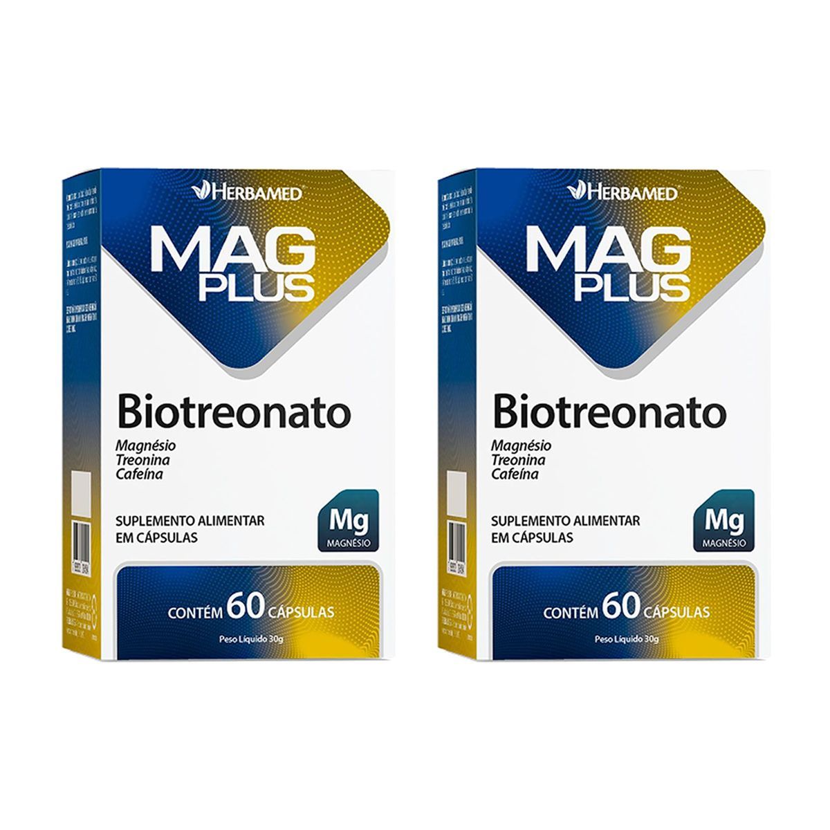 Kit 2X MagPlus Biotreonato - 60 C�psulas - Herbamed