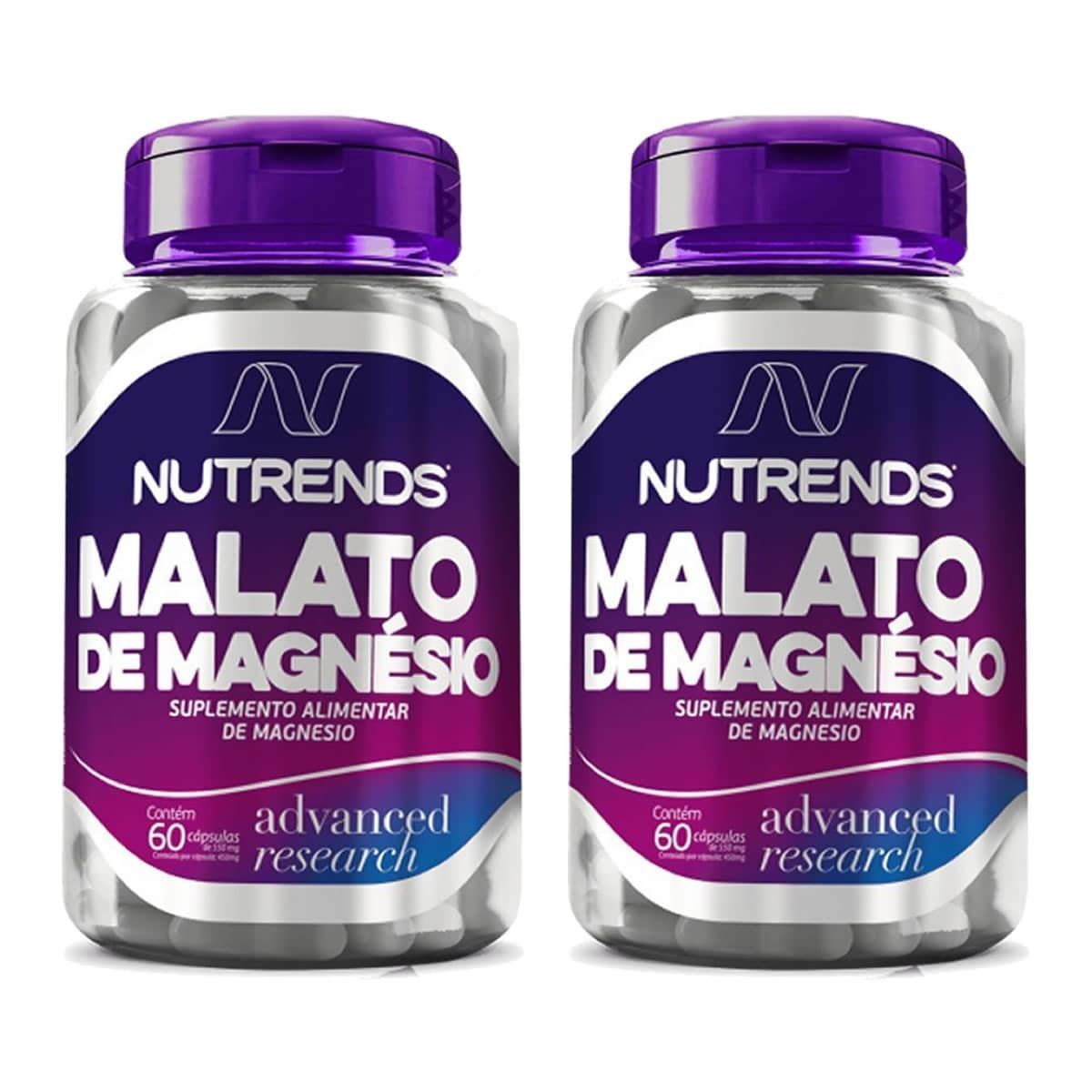 Kit 2X Malato de Magn�sio 550mg - 60 C�psulas - Nutrends