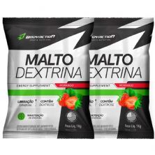 Kit 2X Malto Dextrin - 1000g Refil Morango Silvestre - BodyAction