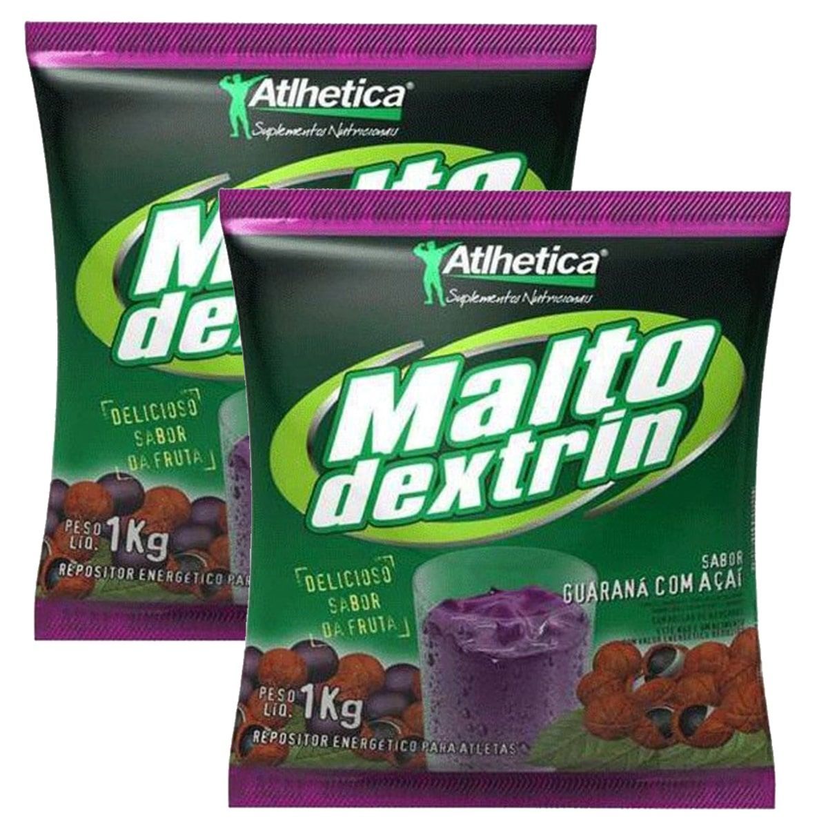 Kit 2X Maltodextrin - 1000g Guaran� c/ A�a� - Atlhetica Nutrition
