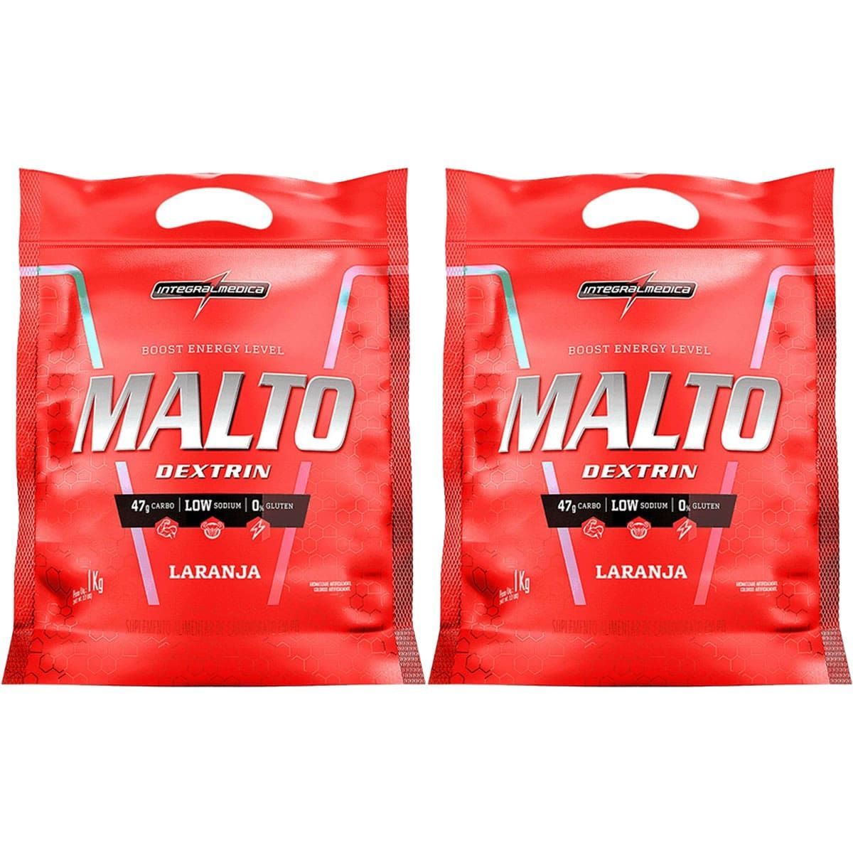 Kit 2X Maltodextrin - 1000g Refil Laranja - IntegralM�dica