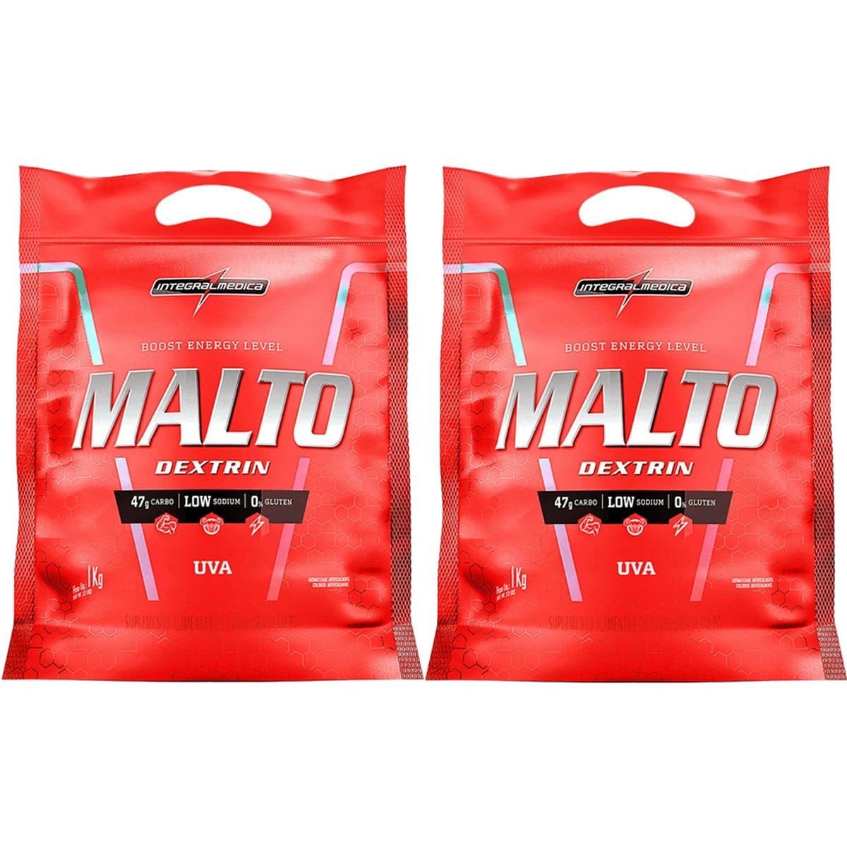 Kit 2X Maltodextrin - 1000g Refil Uva - IntegralM�dica