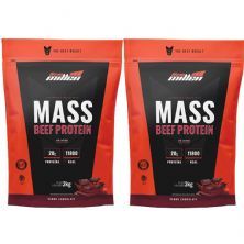 Kit 2X Mass Beef Protein - 3000g Refil Chocolate - New Millen