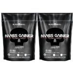 Kit 2X Mass Gainer - 3000g Refil Chocolate - Black Skull
