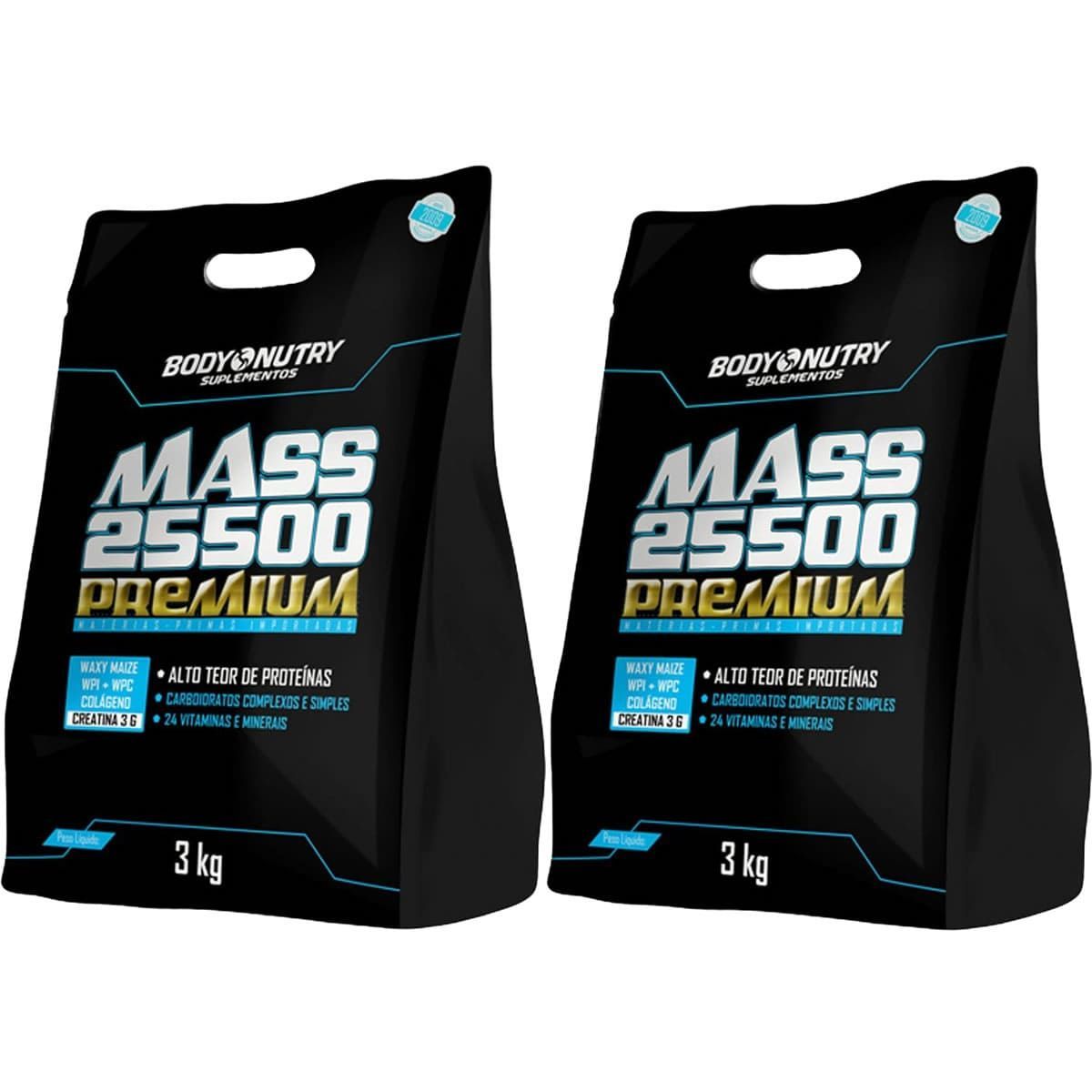 Kit 2X Mass Premium 25500 - 3.000g Creme de Baunilha - Body Nutry