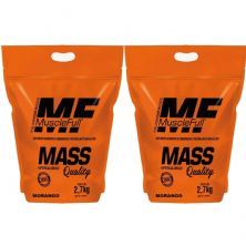 Kit 2X Mass Quality - 2700g Refil Morango - MuscleFull