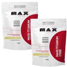 Kit 2X Mass Titanium 17500 - 1400g Refil Leite Condensado - Max Titanium