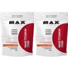 Kit 2X Mass Titanium 17500 - 1400g Refil Vitamina de Frutas - Max Titanium