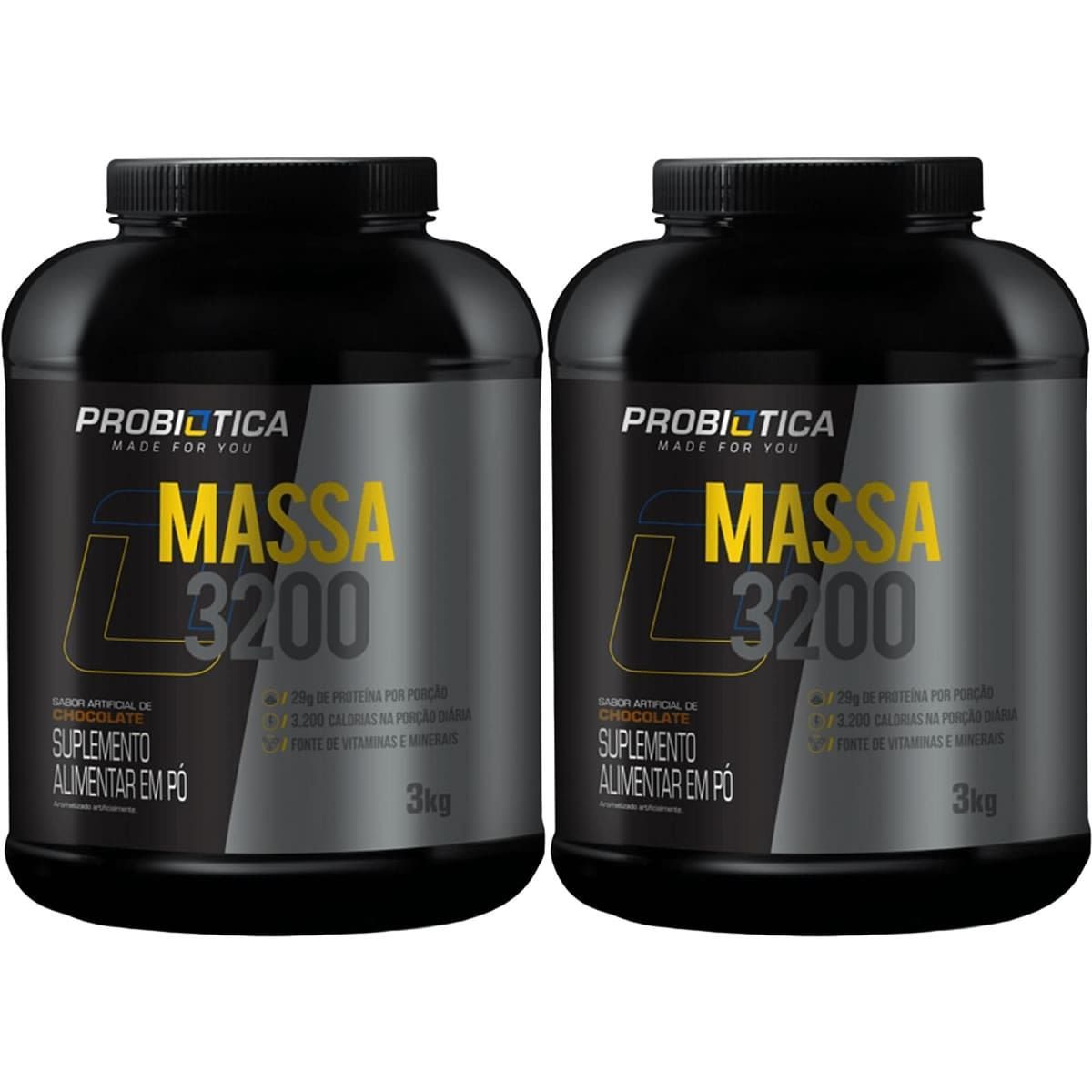 Kit 2X Massa 3200 - 3000g Chocolate - Probi�tica