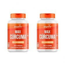 Kit 2X Max Curcuma 95% Curcuminoides - 60 C�psulas - Bigens